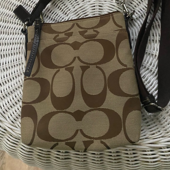 Coach Signature Brown Crossbody Swingpack Messenger - Picture 4 of 6